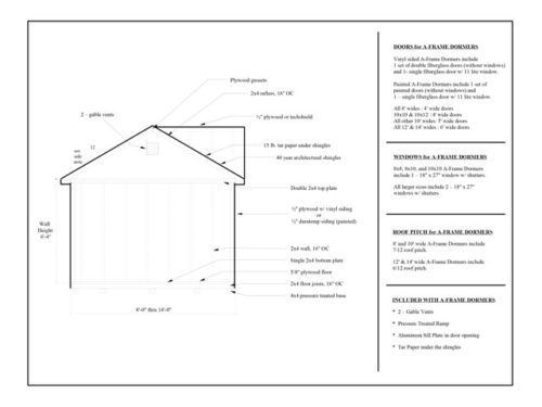 A-Frame Dormer Sheds - Custom Sheds in Maryland